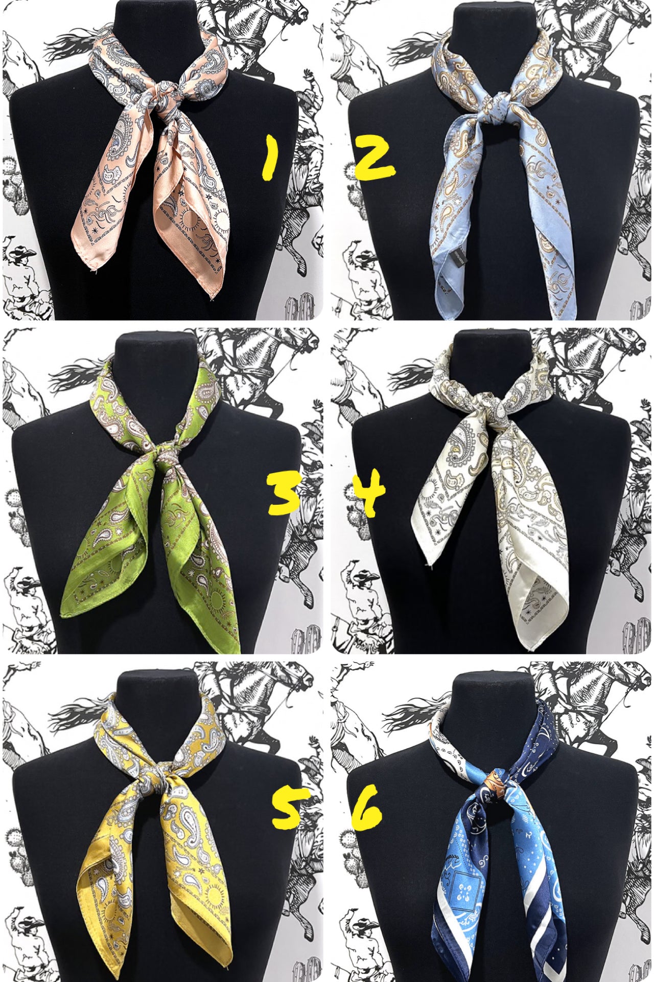 Paisley satin feel WILD RAG