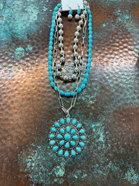Large Southwest Turquoise Layer neckalce