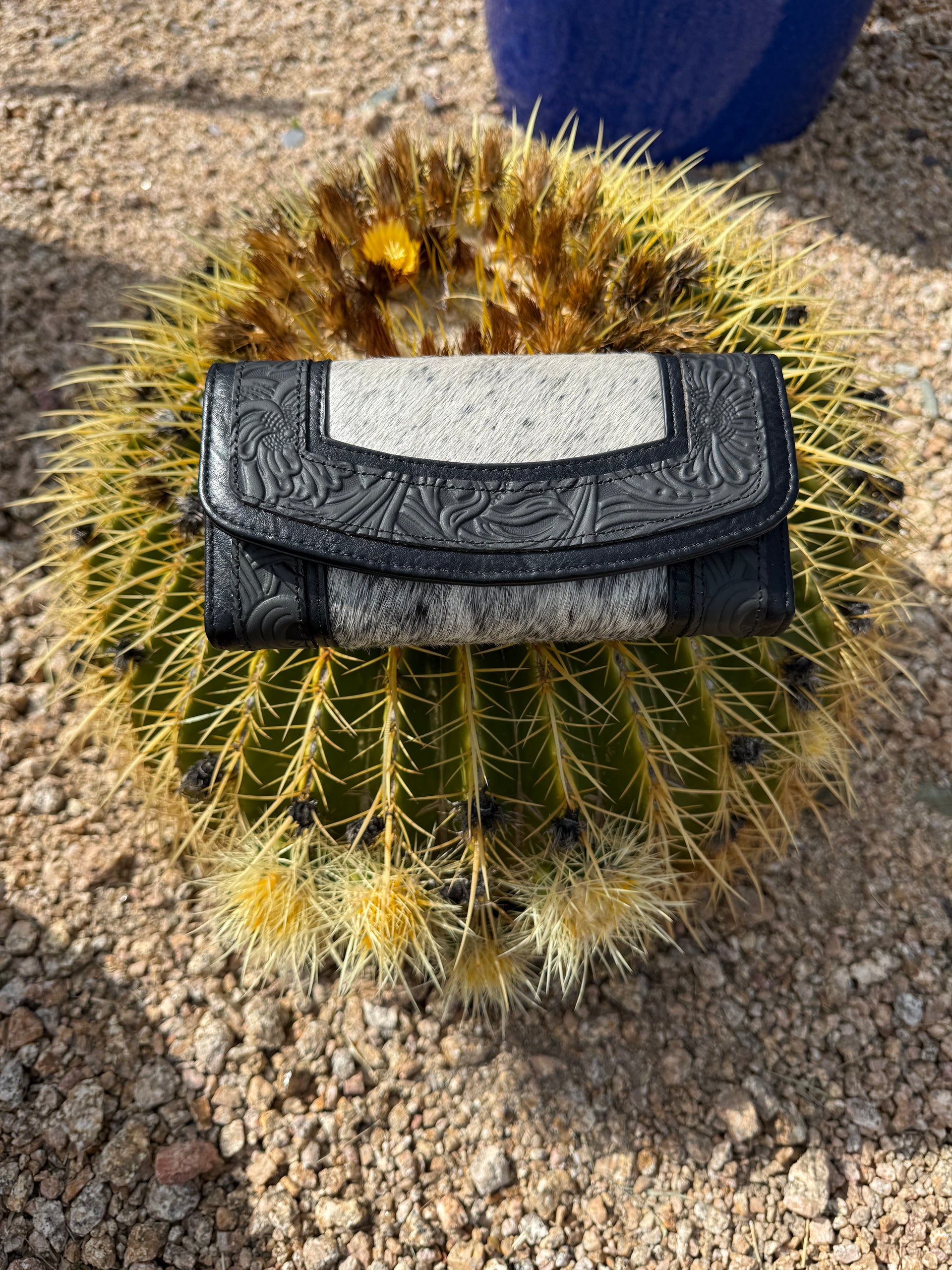 RFID Cowhide wallet wristlet Montana West – Southwest Bedazzle