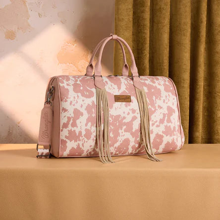 Wrangler cow print Overnight Weekender bag