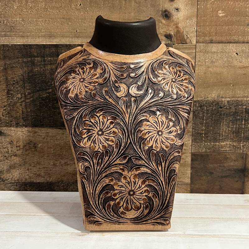 Tooled Leather jewelry display