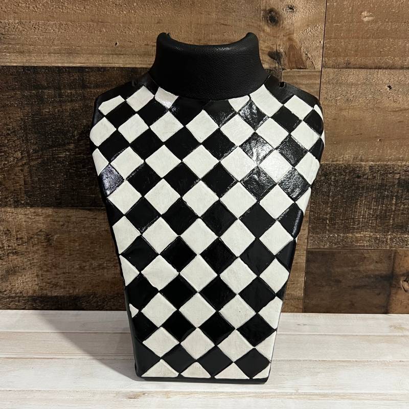 Leather jewelry display