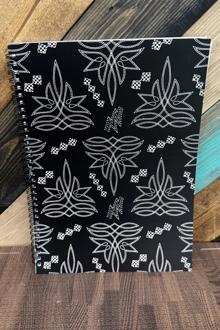 Stitched in black large Notebook