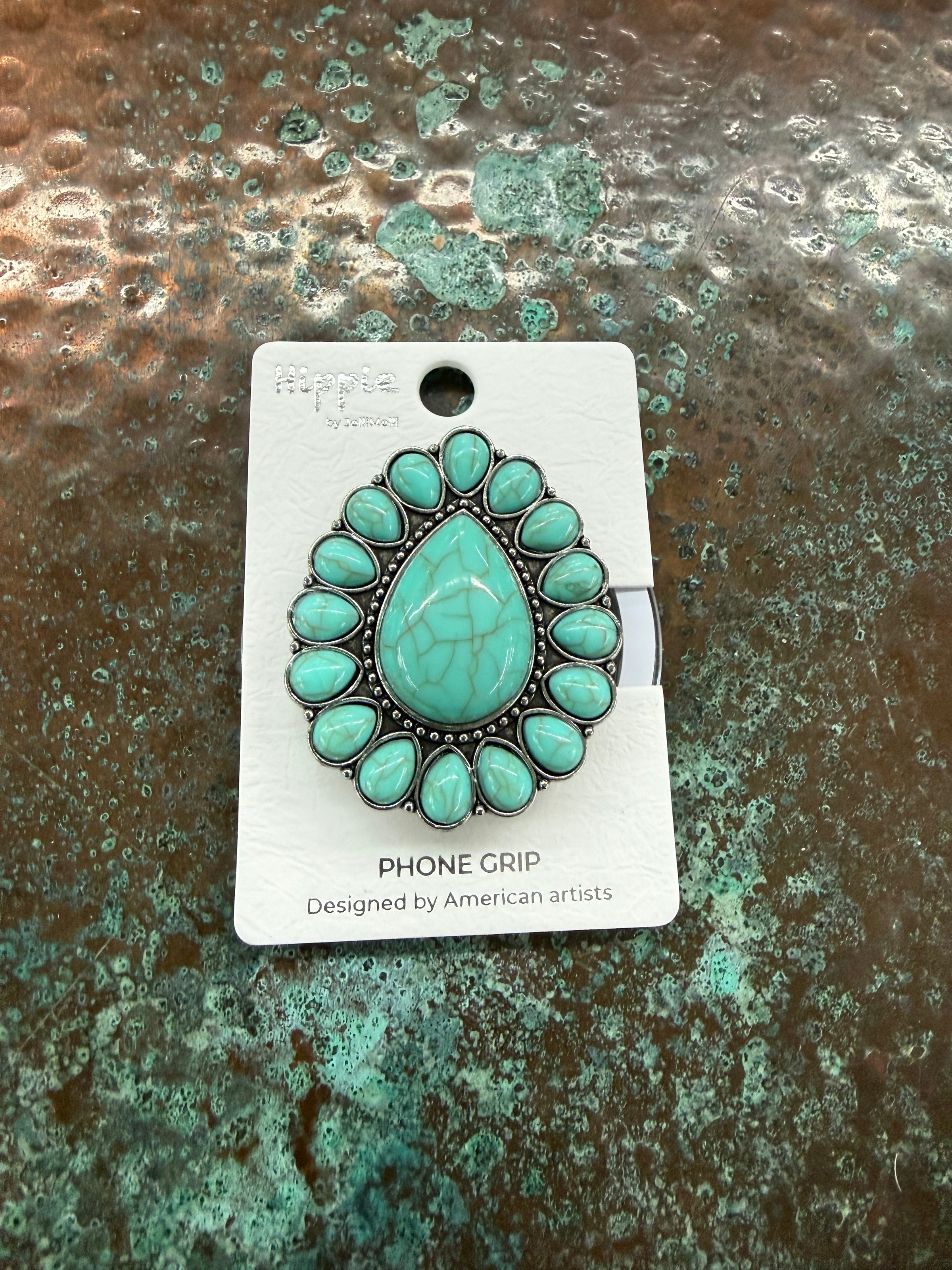 Magsafe turquoise phone grip & stand