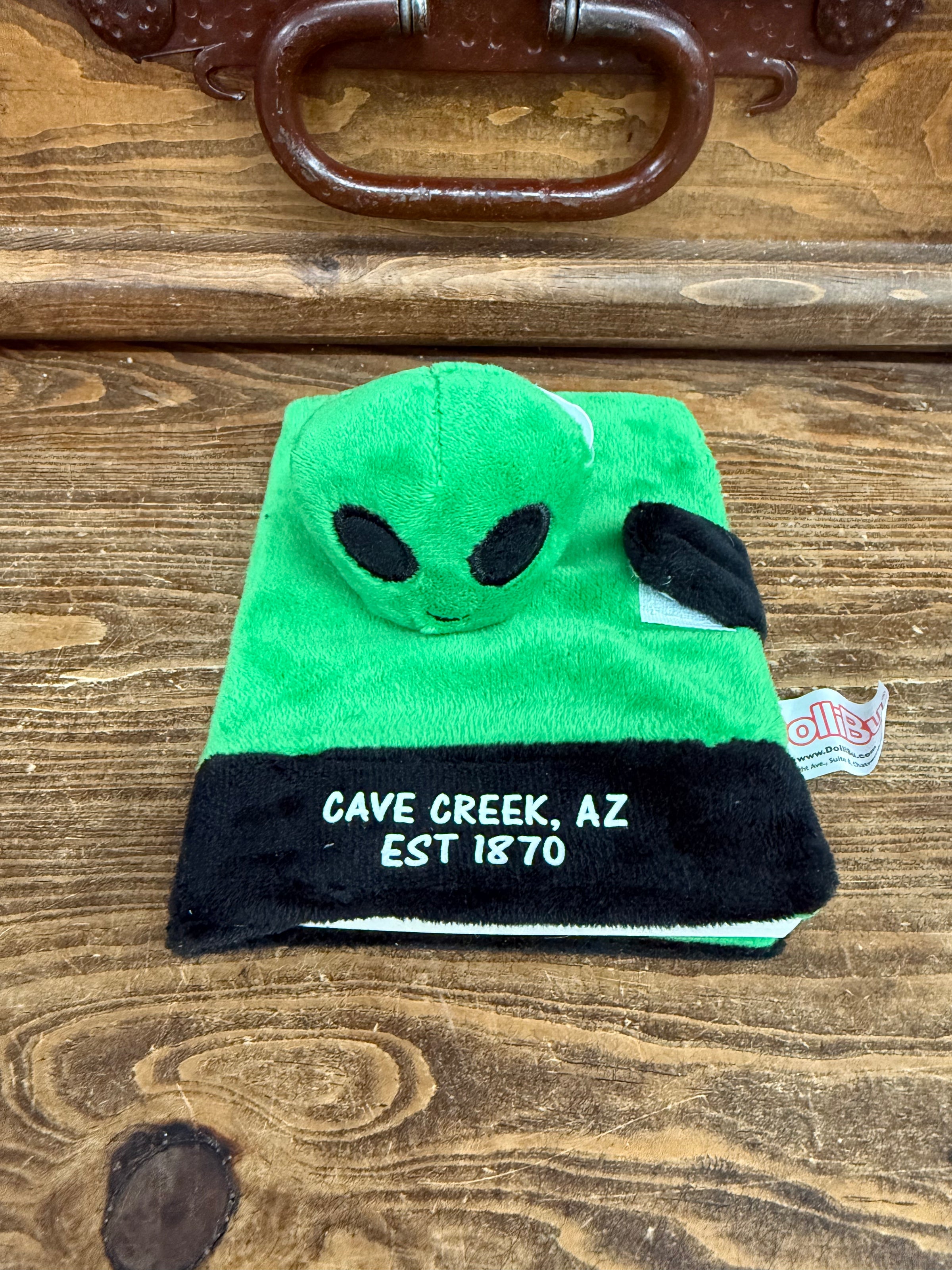 Plush alien notebook with paper
