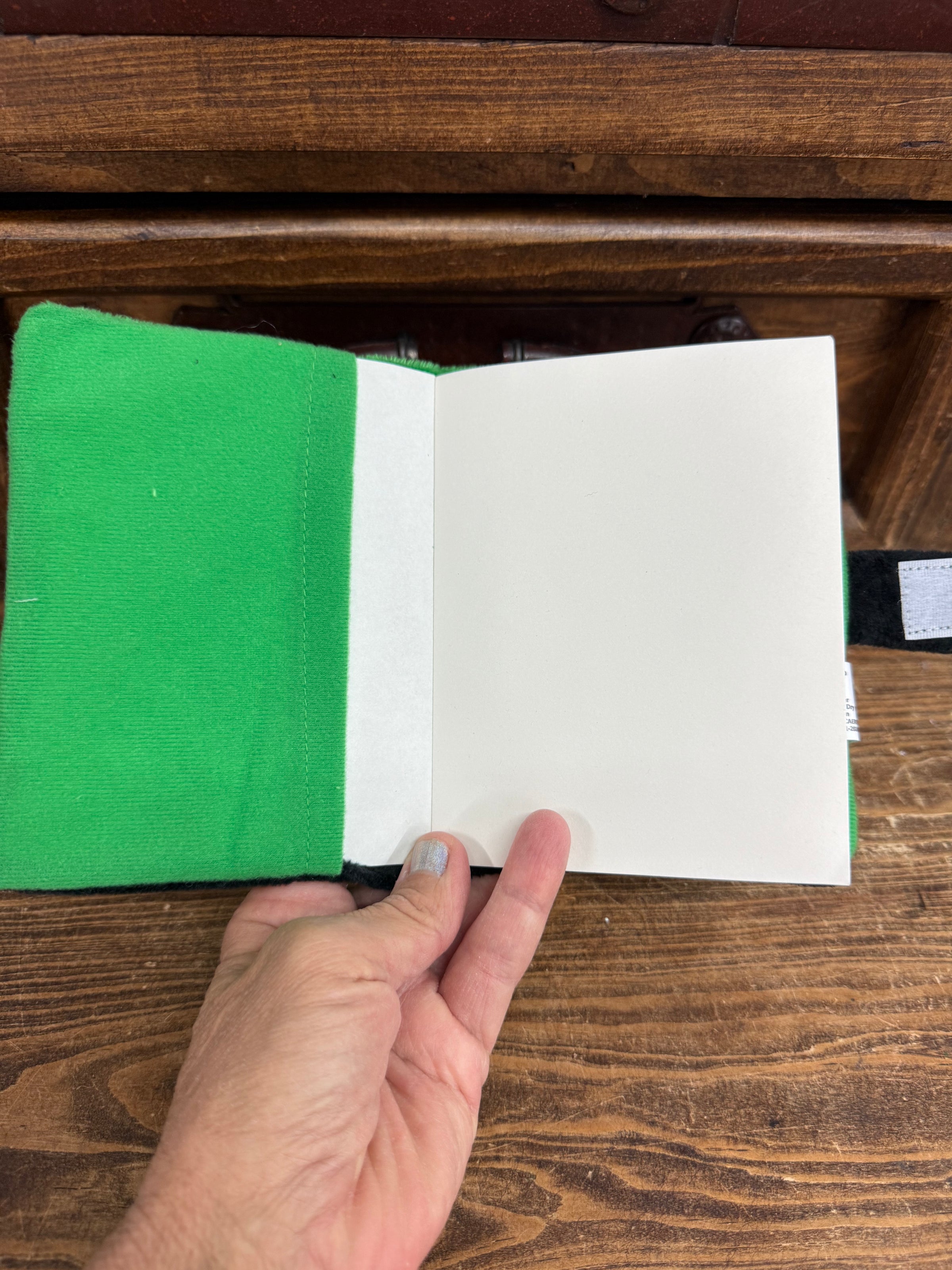 Plush alien notebook with paper