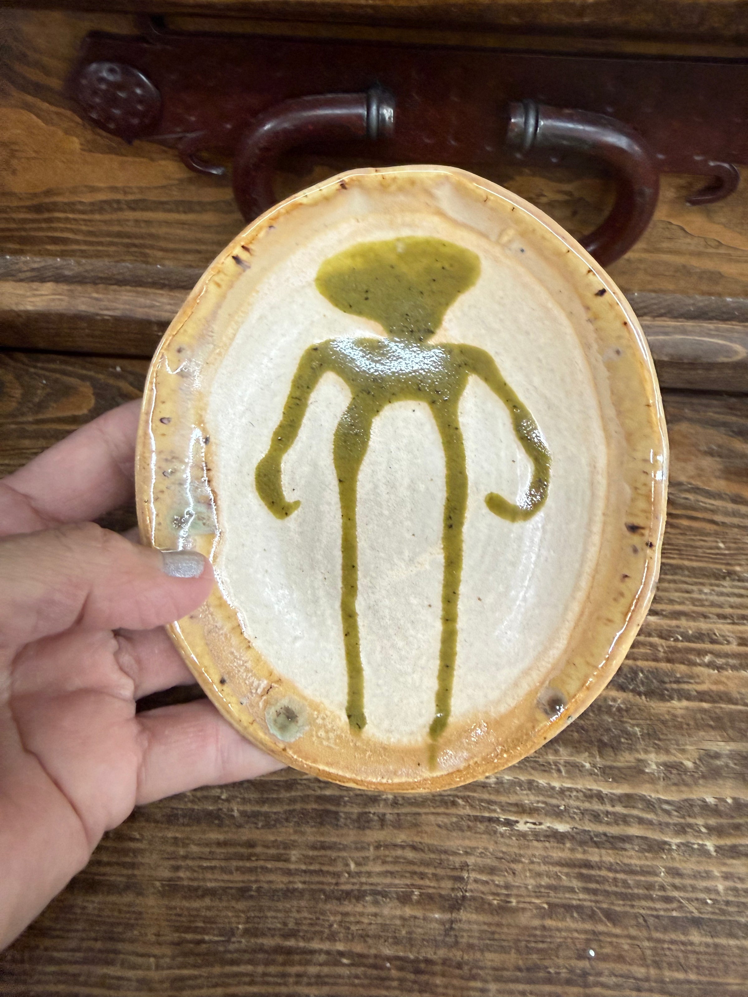 Medium Alien ceramic trinket dish