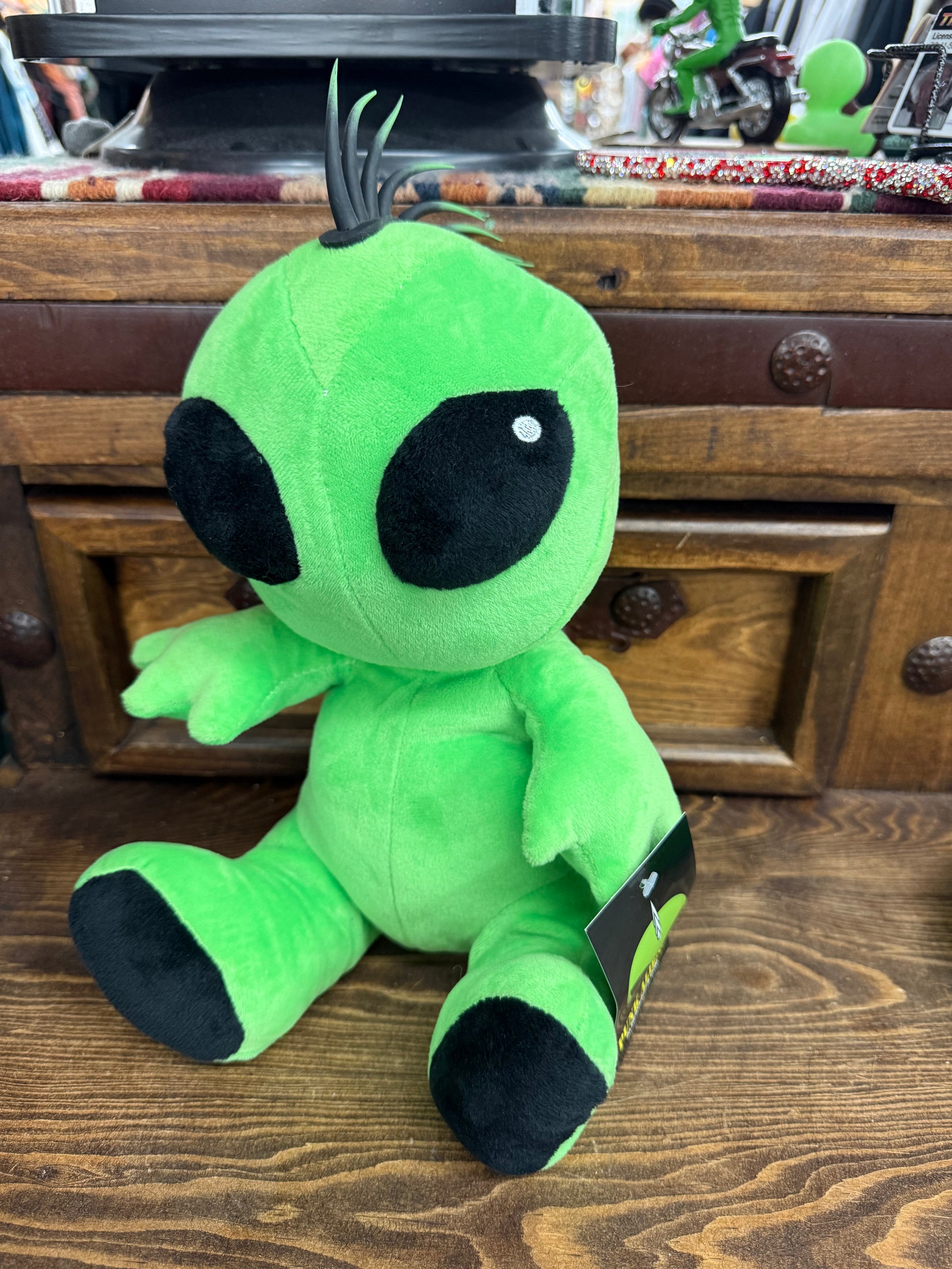 Alien Mohawk plushie stuffed animal 12”