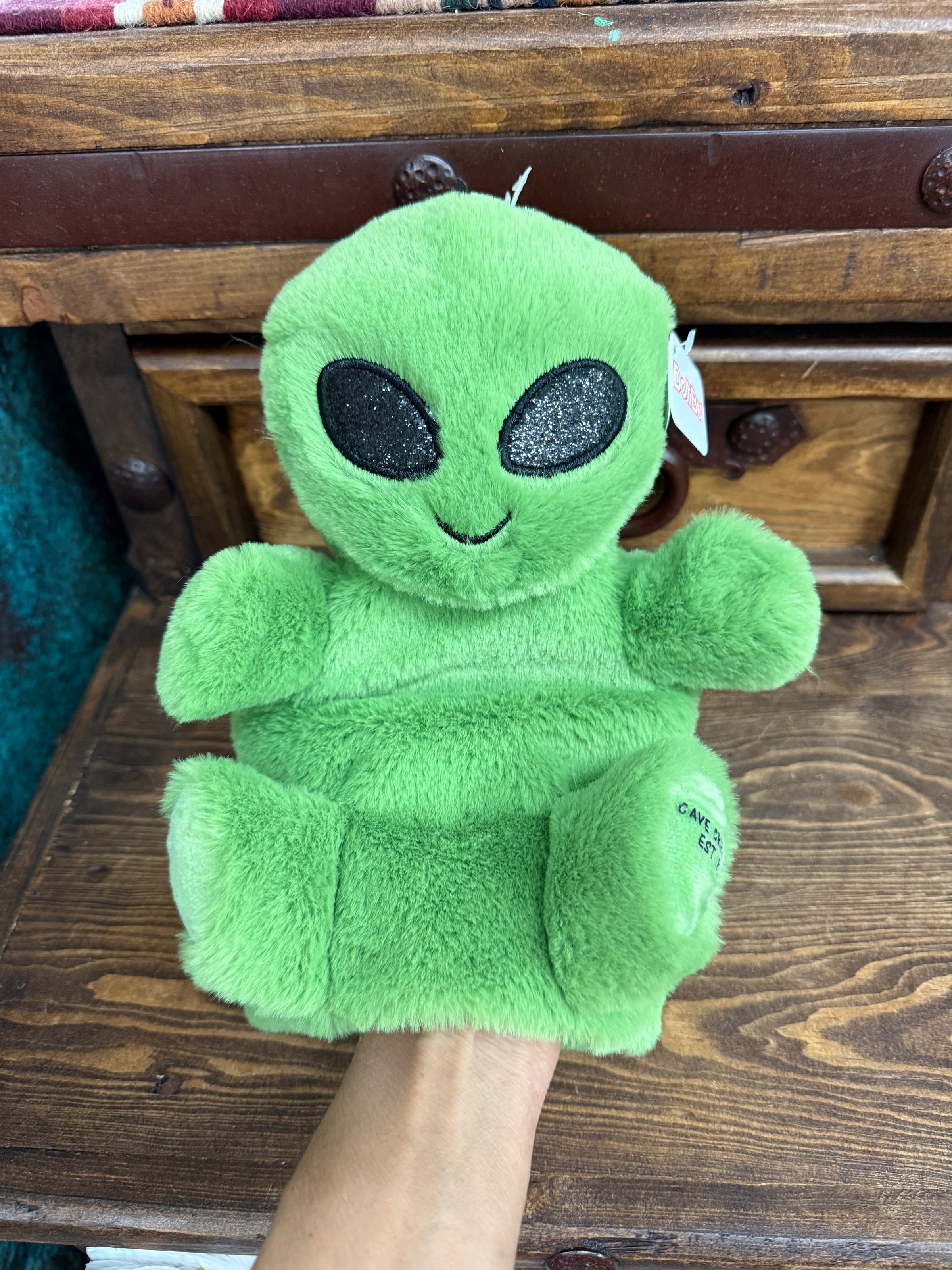 Alien hand puppet plushie