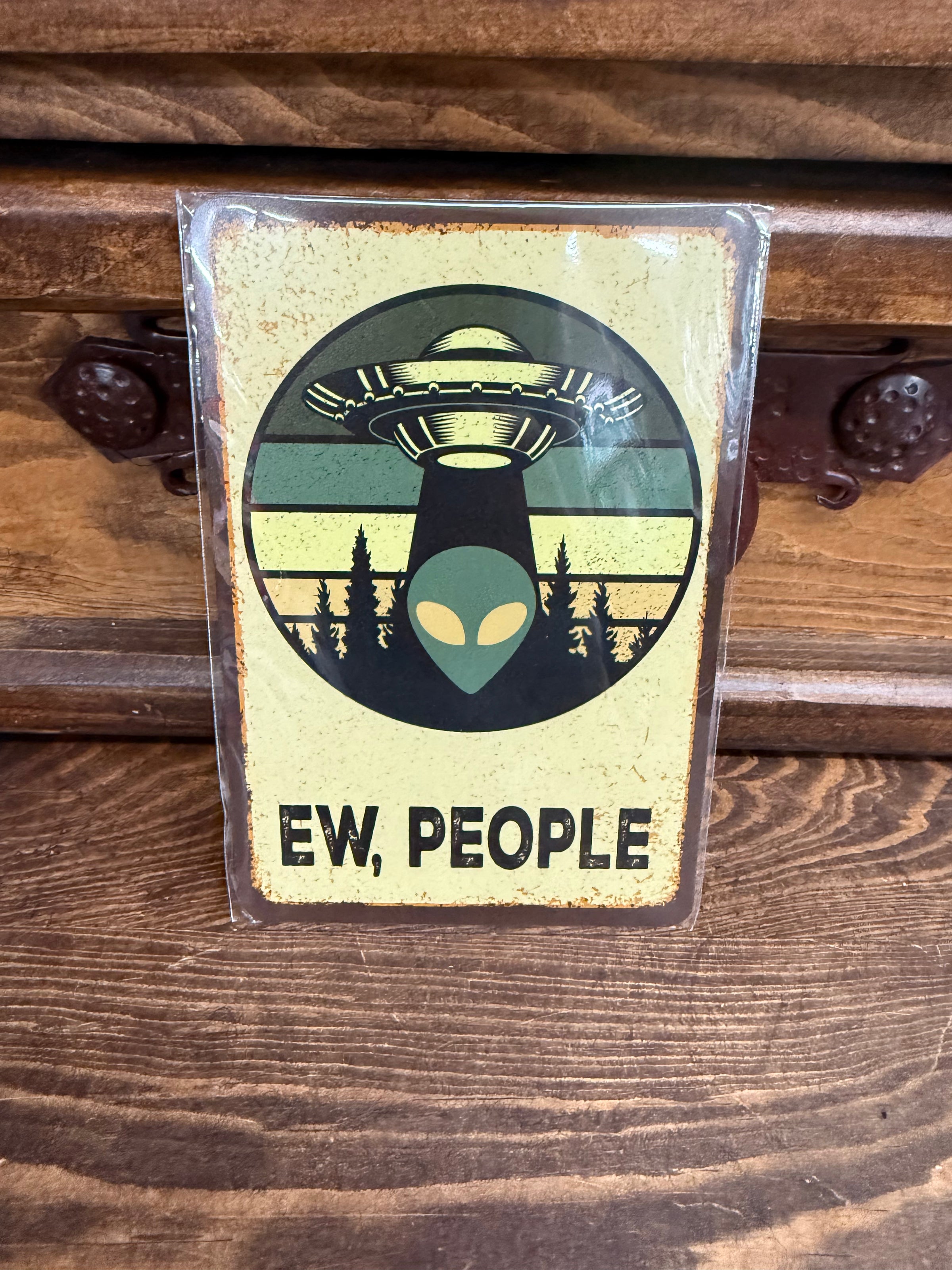 Alien metal Postcard
