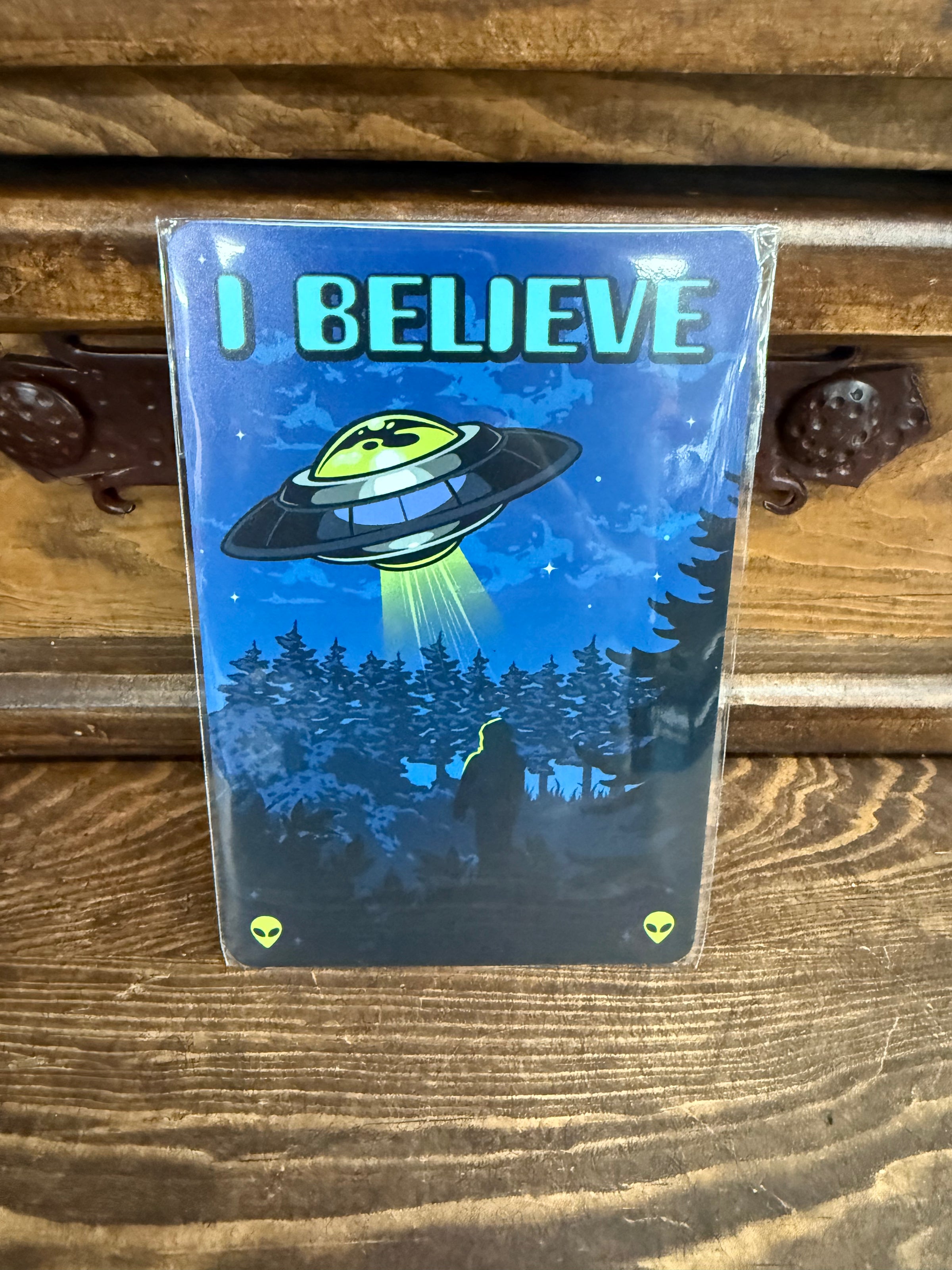 Alien metal Postcard