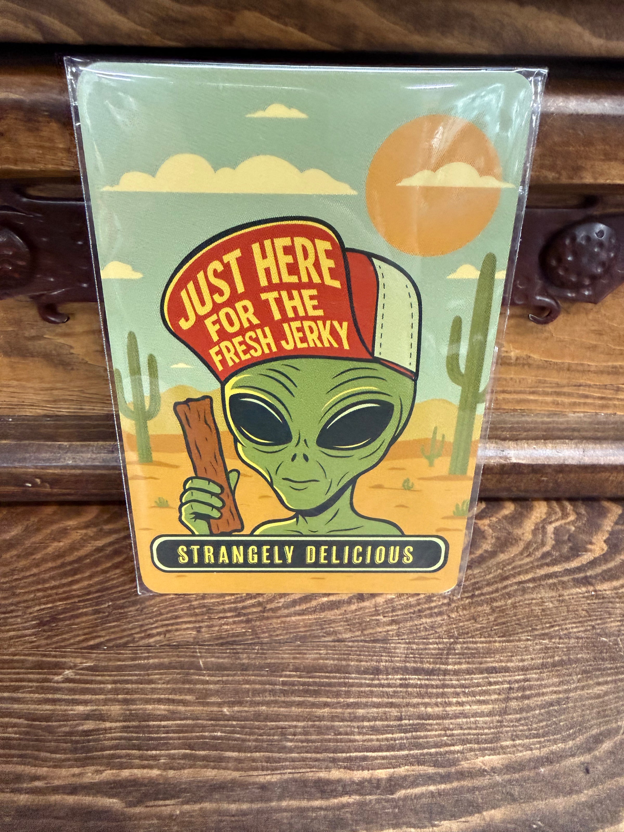 Alien metal Postcard