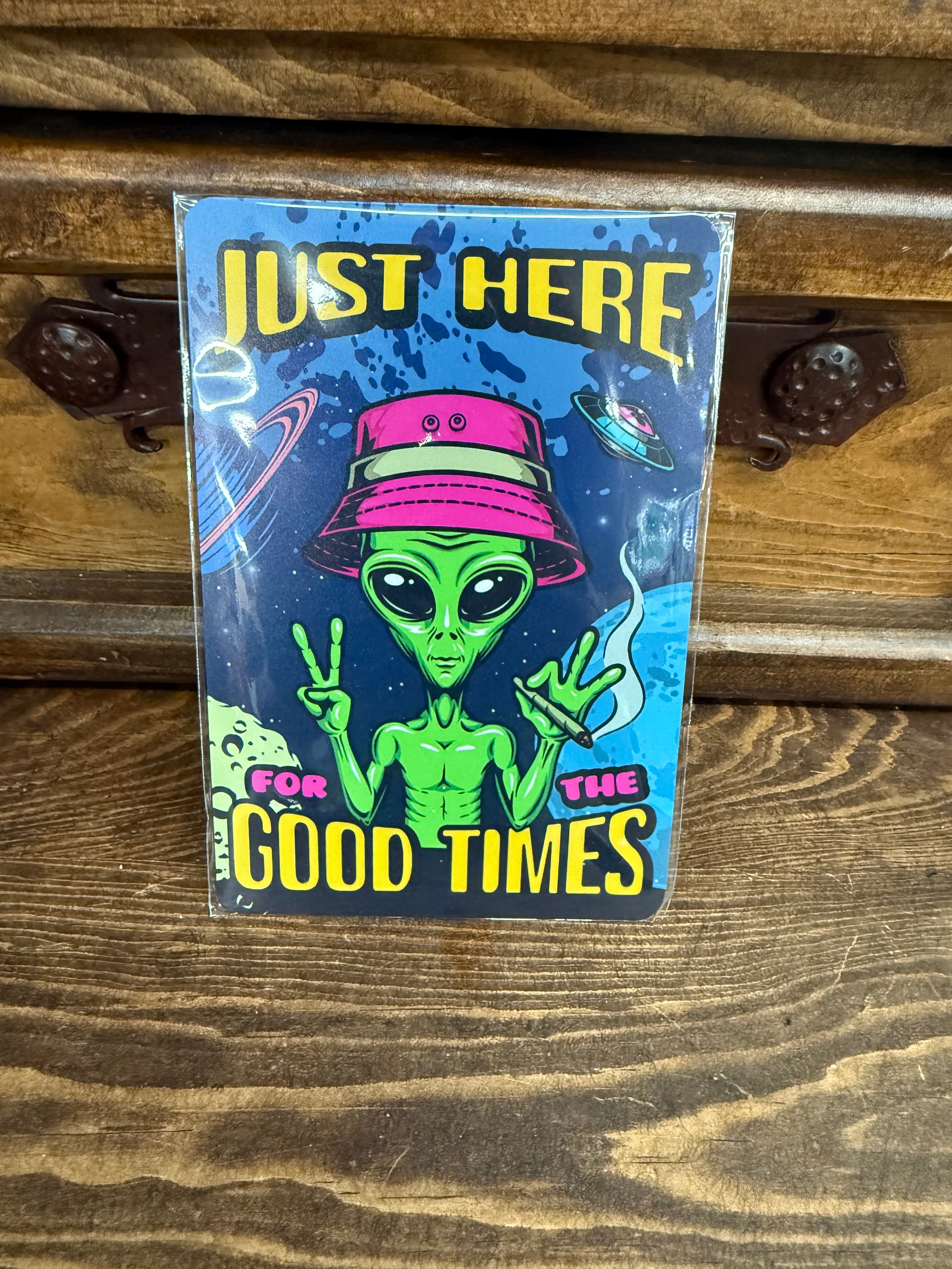 Alien metal Postcard