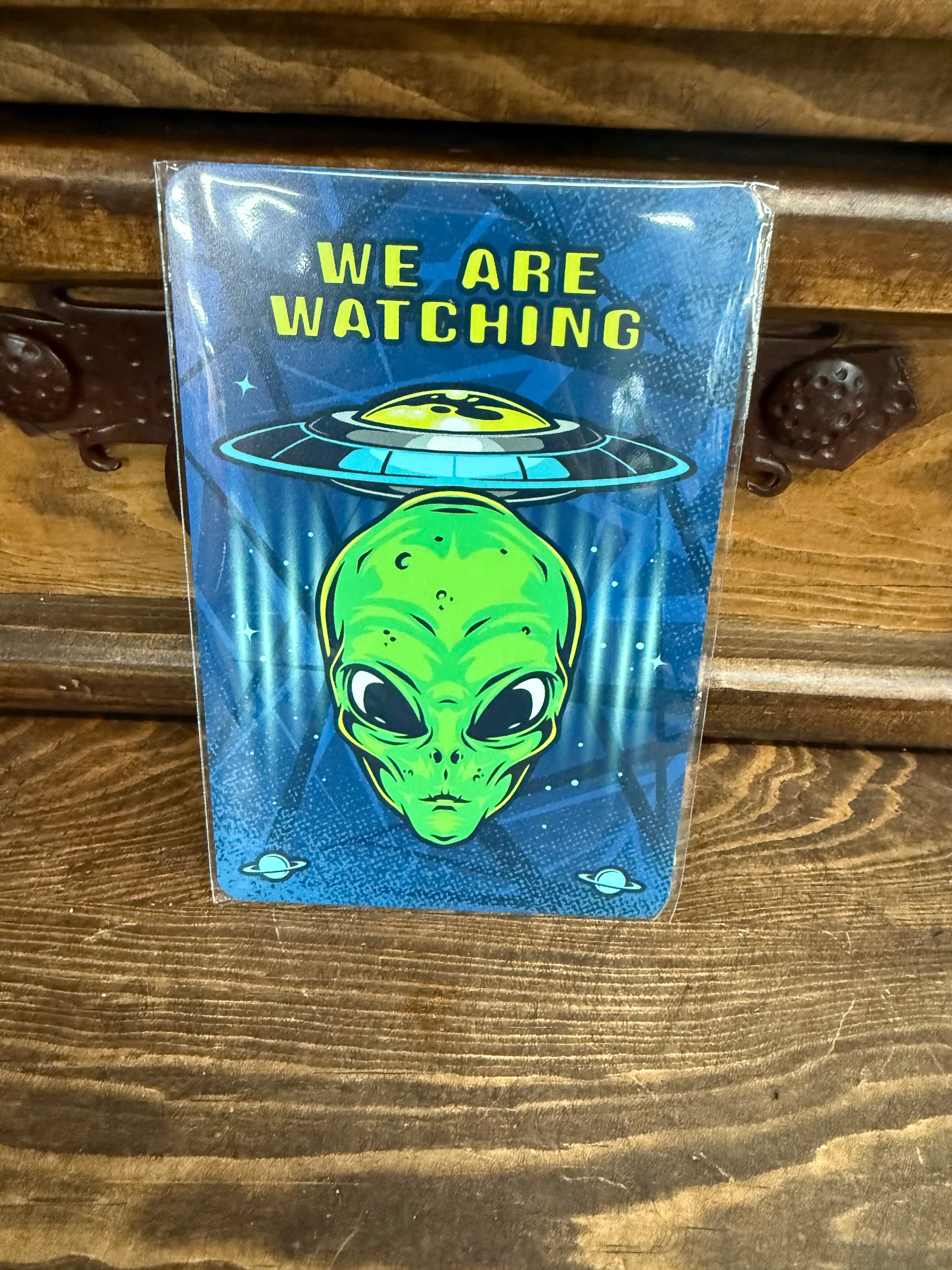 Alien metal Postcard