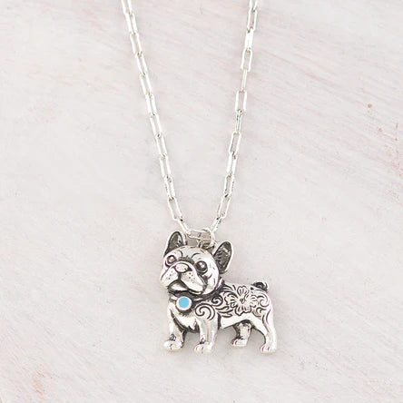 Bulldog tooled Necklace