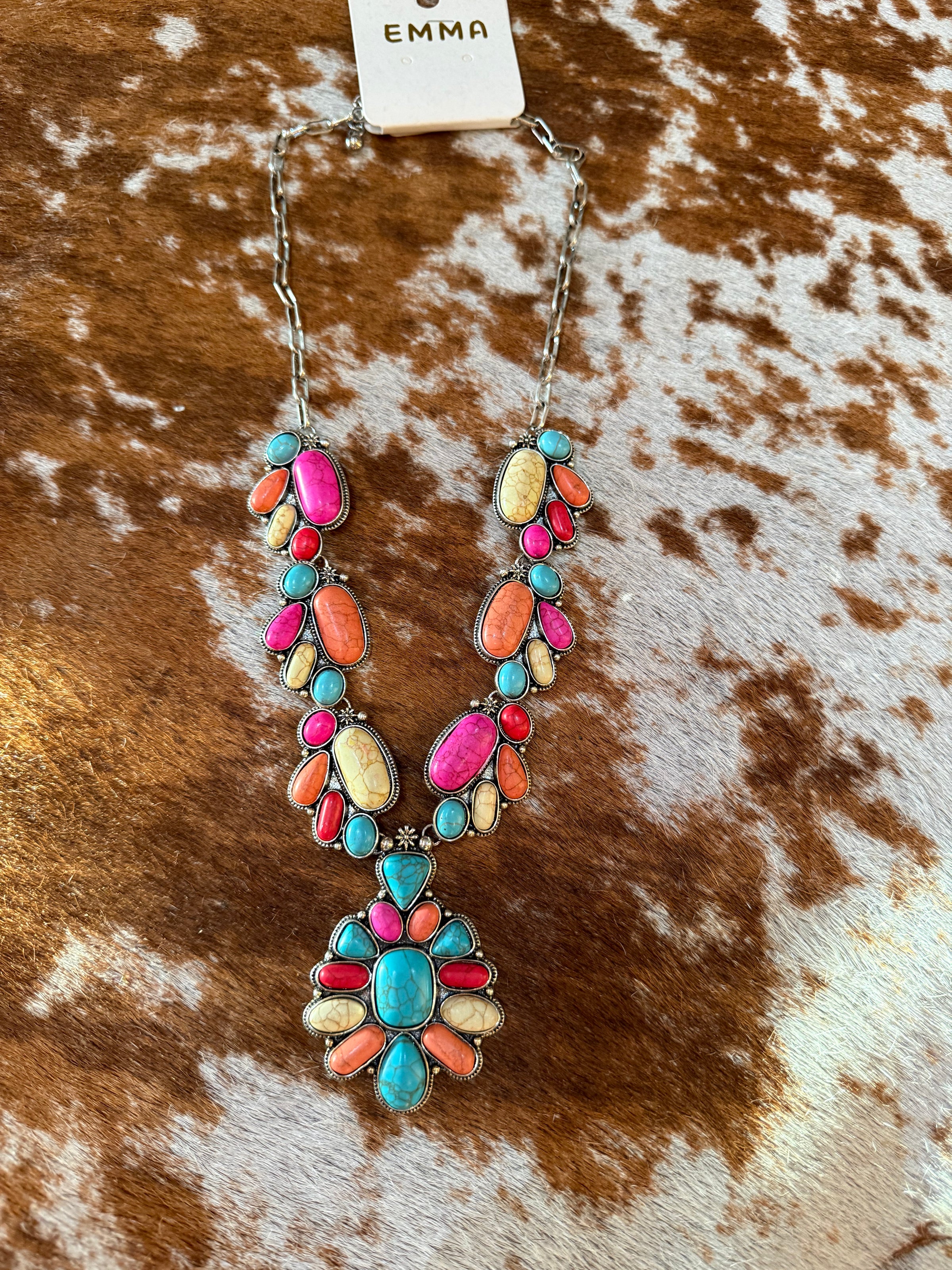 Southwestern Turquoise stone Necklace