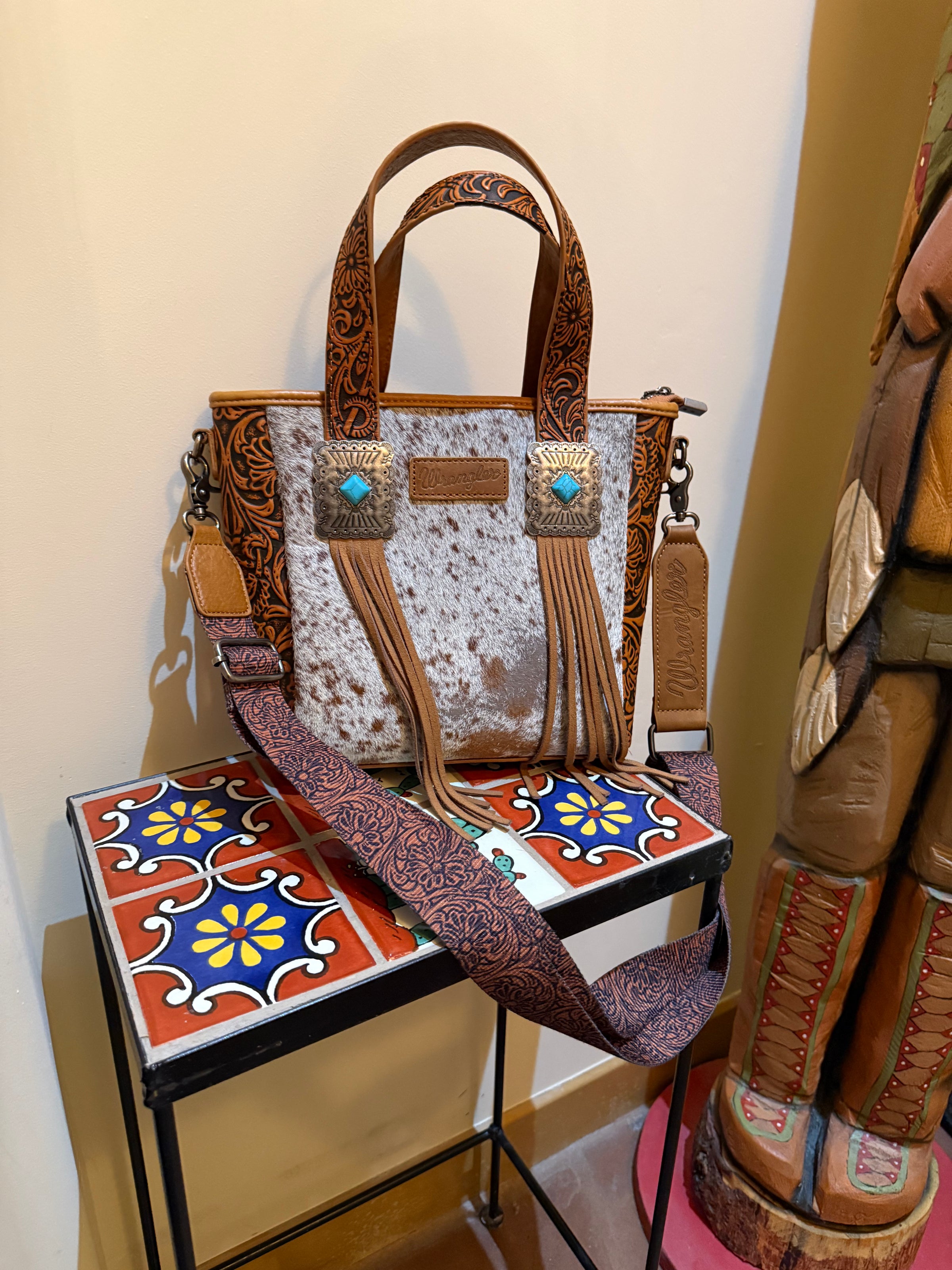USED but nice Montana west cowhide crossbody bag