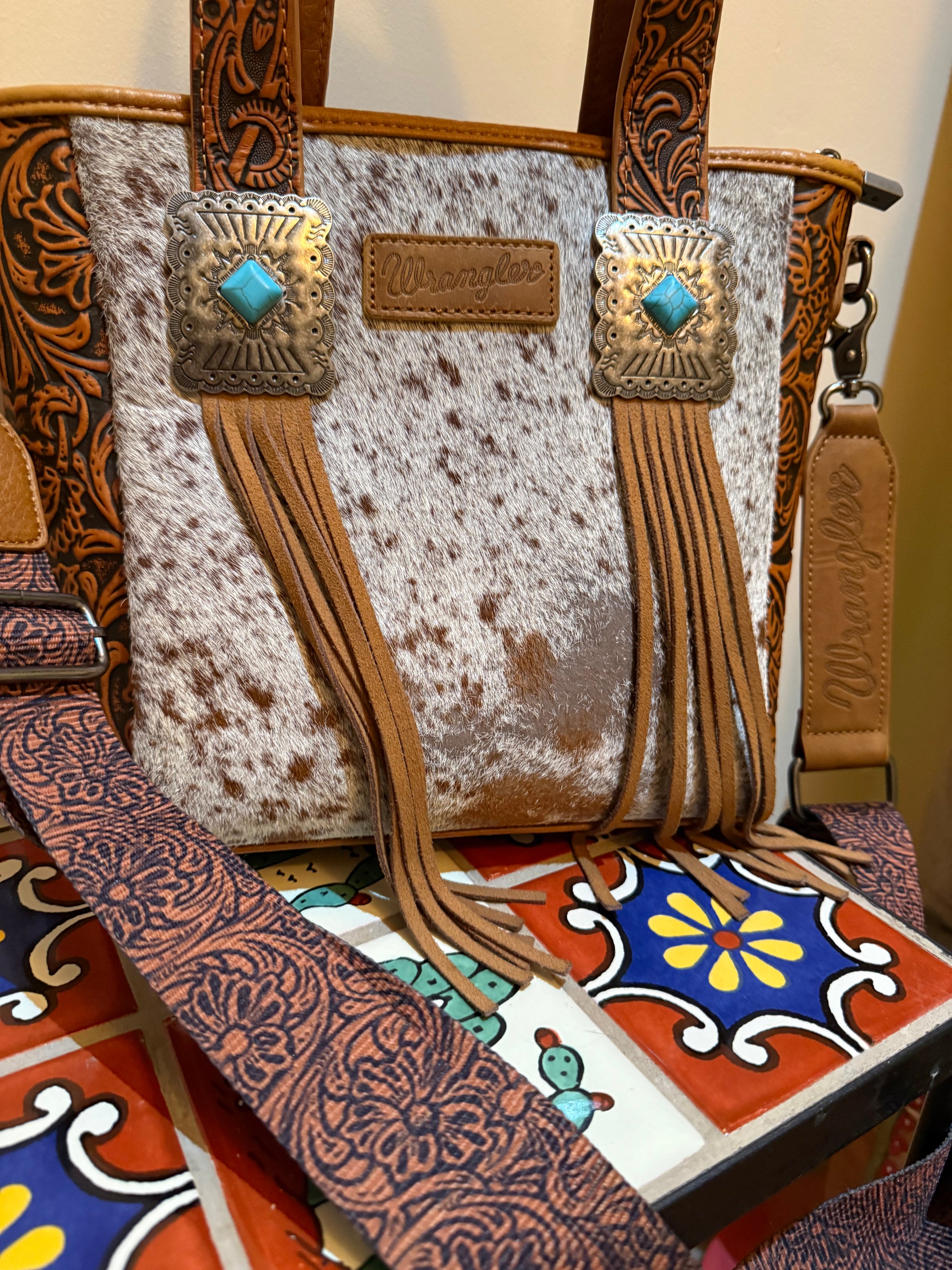 USED but nice Montana west cowhide crossbody bag