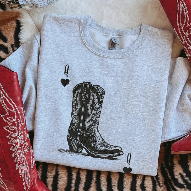 Western Cowgirl boot SWEATSHIRT