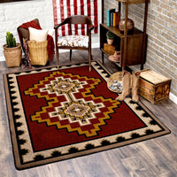 Council Fire - red area rug