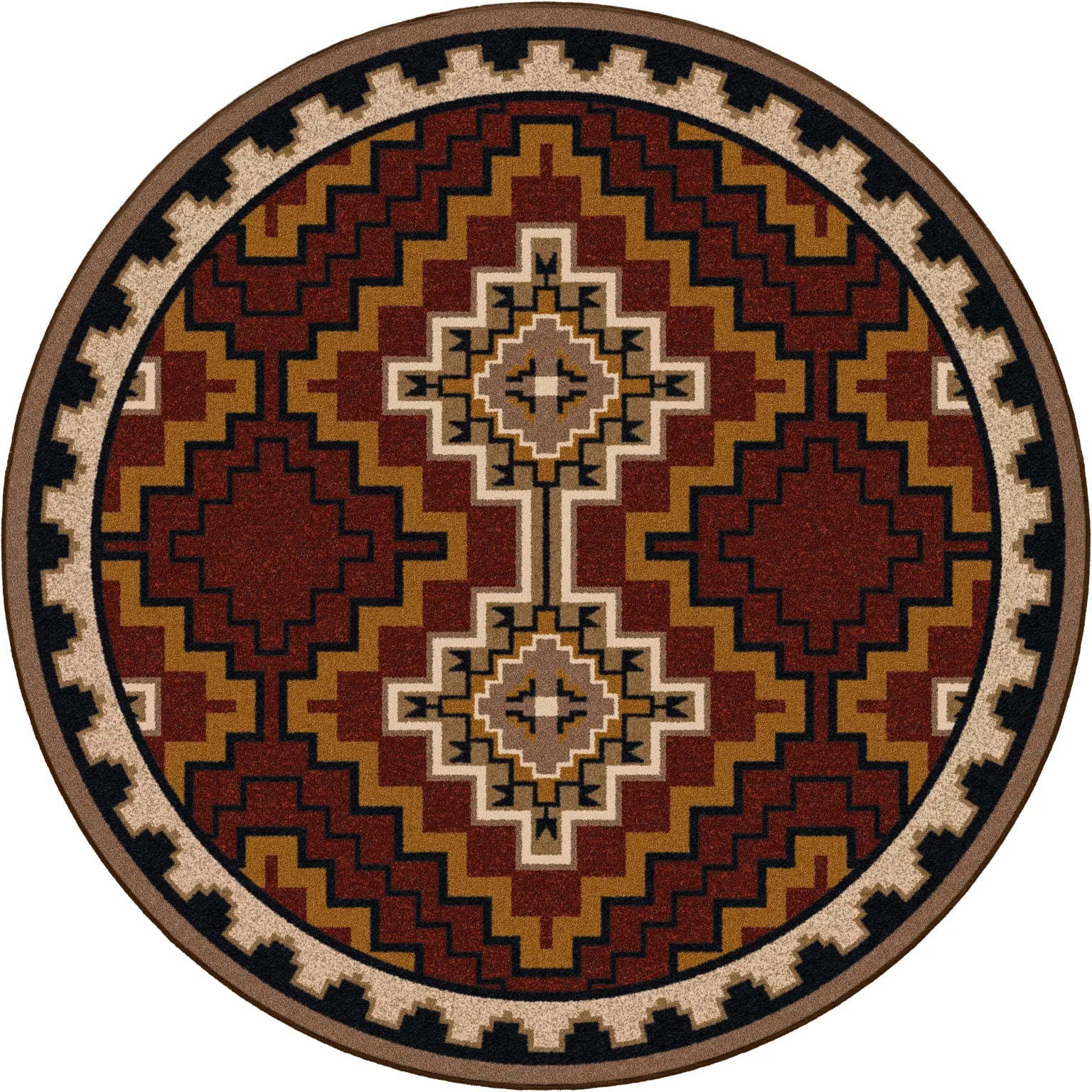 Council Fire - red area rug