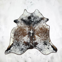 Non slip Premium Cowhide area rug  7.4’-6.8’