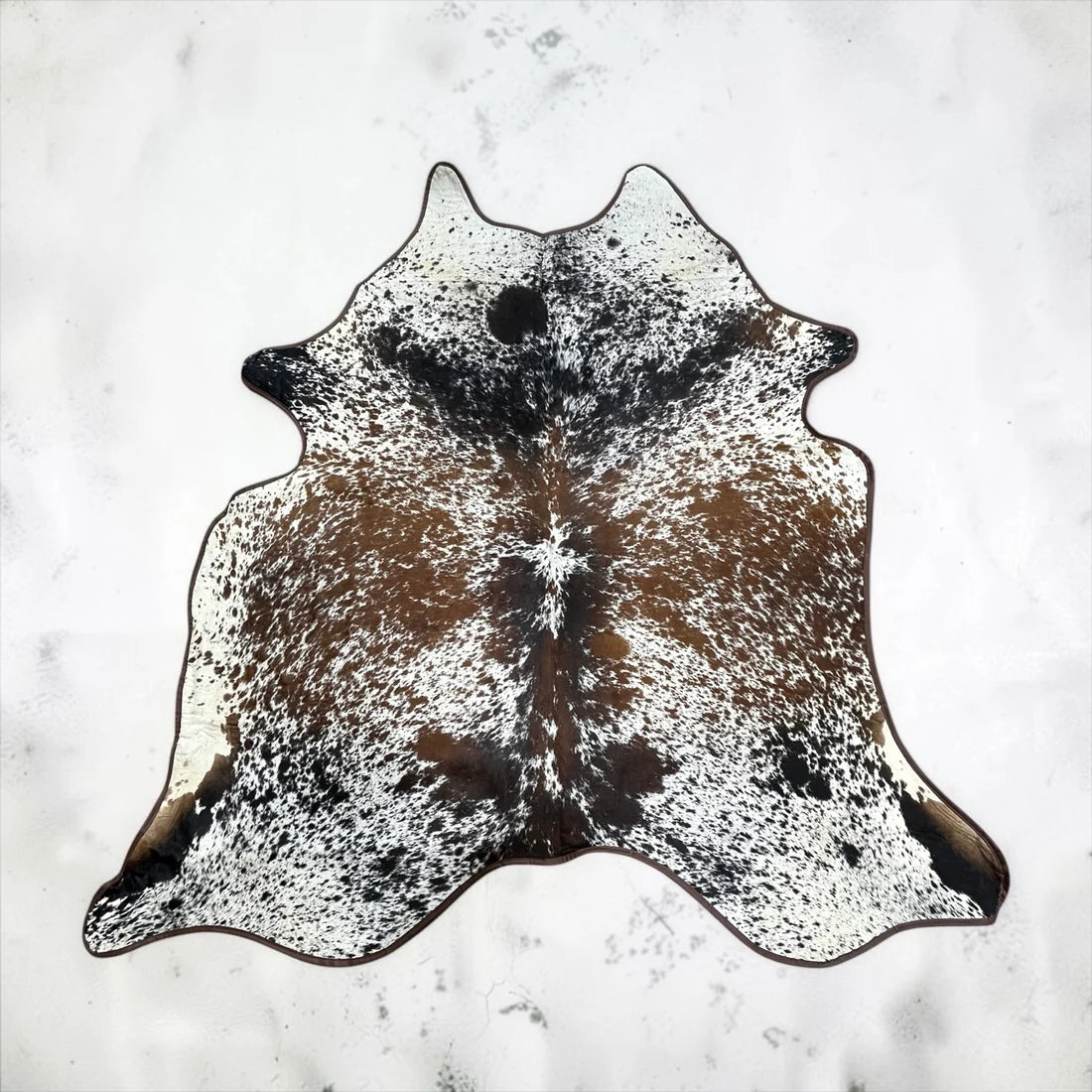 Non slip Premium Cowhide area rug  7.4’-6.8’
