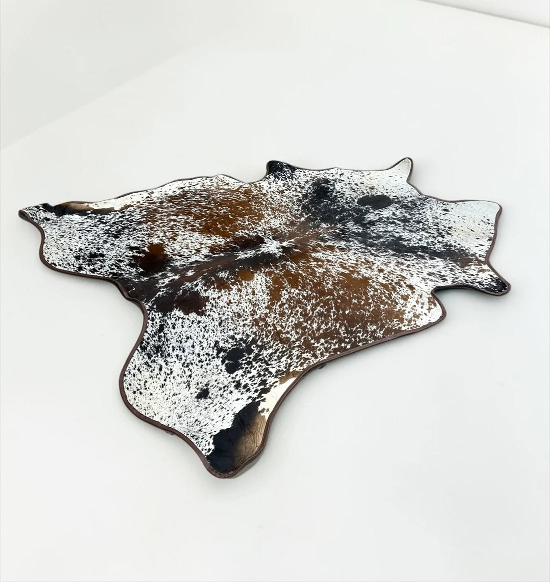 Non slip Premium Cowhide area rug  7.4’-6.8’