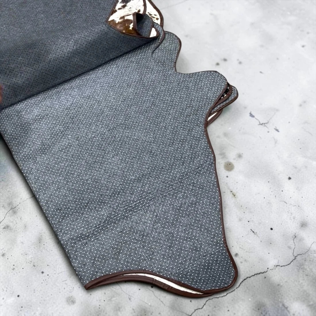 Non slip Premium Cowhide area rug  7.4’-6.8’