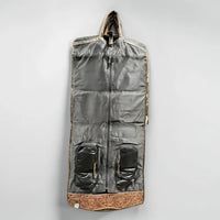 Tooled leather & Cowhide Garment bag