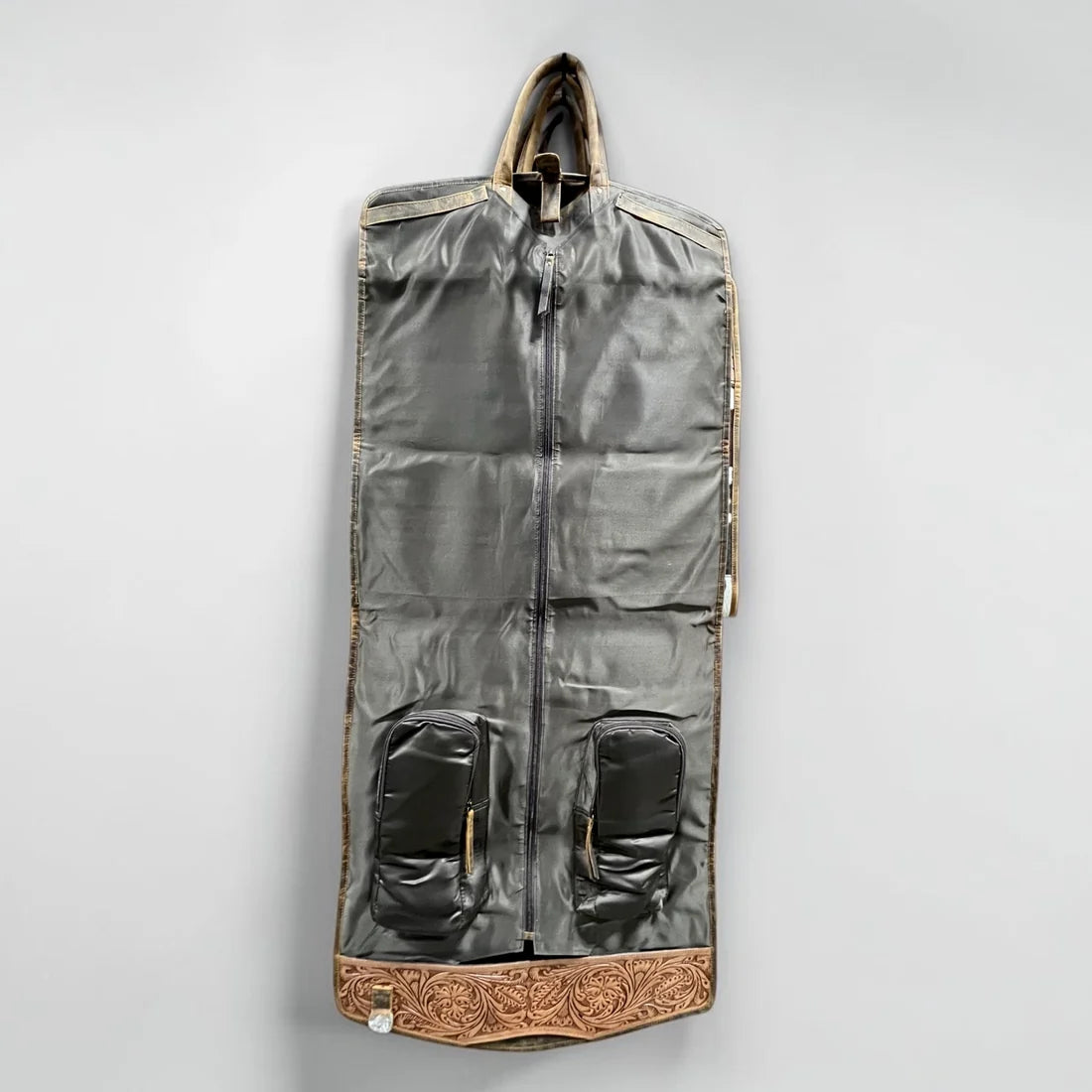 Tooled leather & Cowhide Garment bag