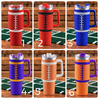 40oz Football RHINESTONE Tumbler