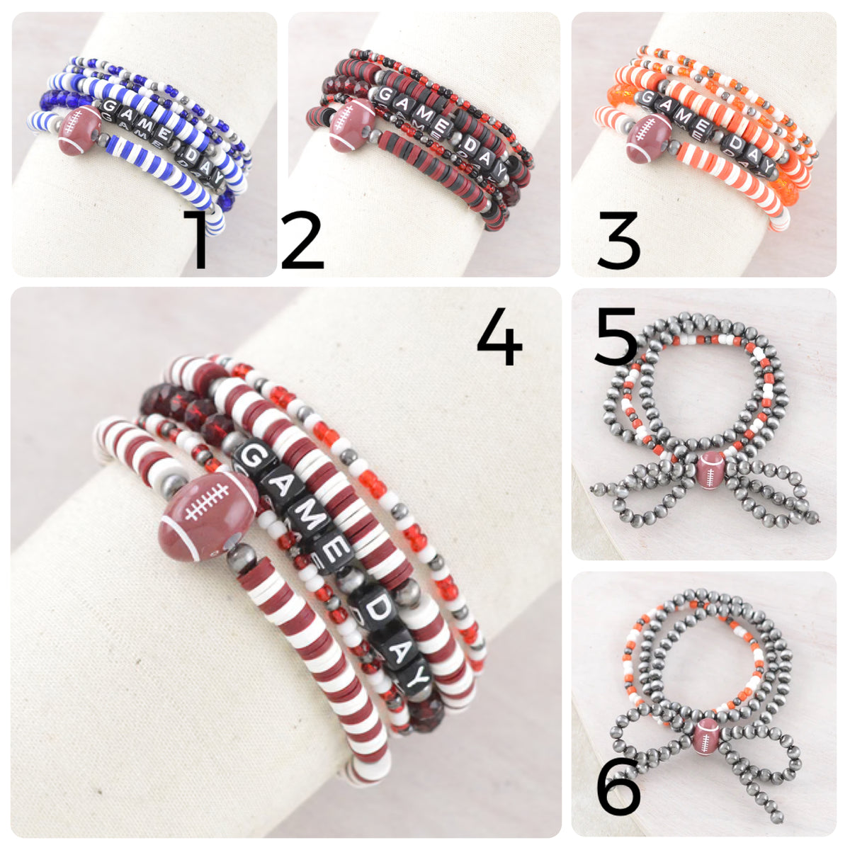 Game day bracelet stack