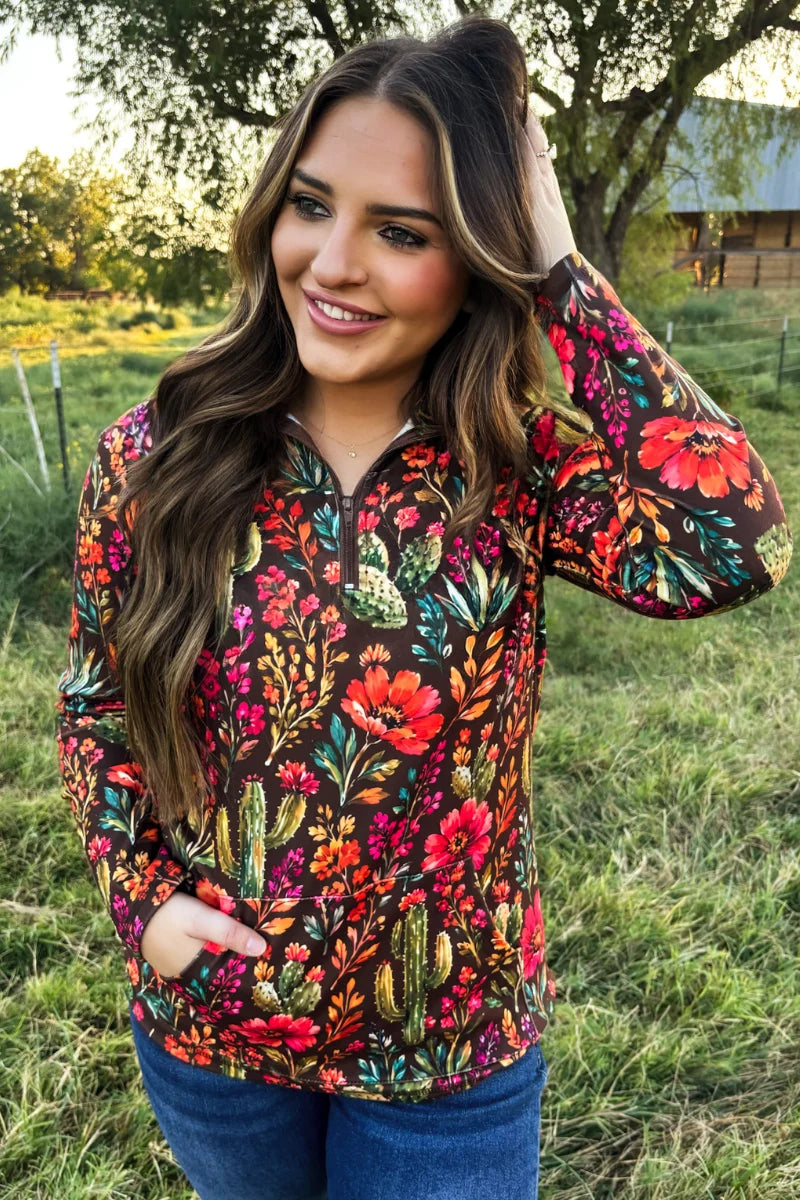 Desert cactus pullover