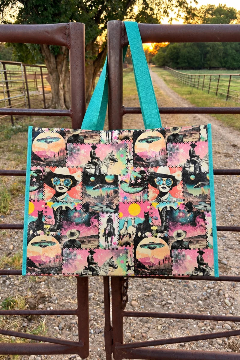 Small cosmic cowgirl TOTE BAG