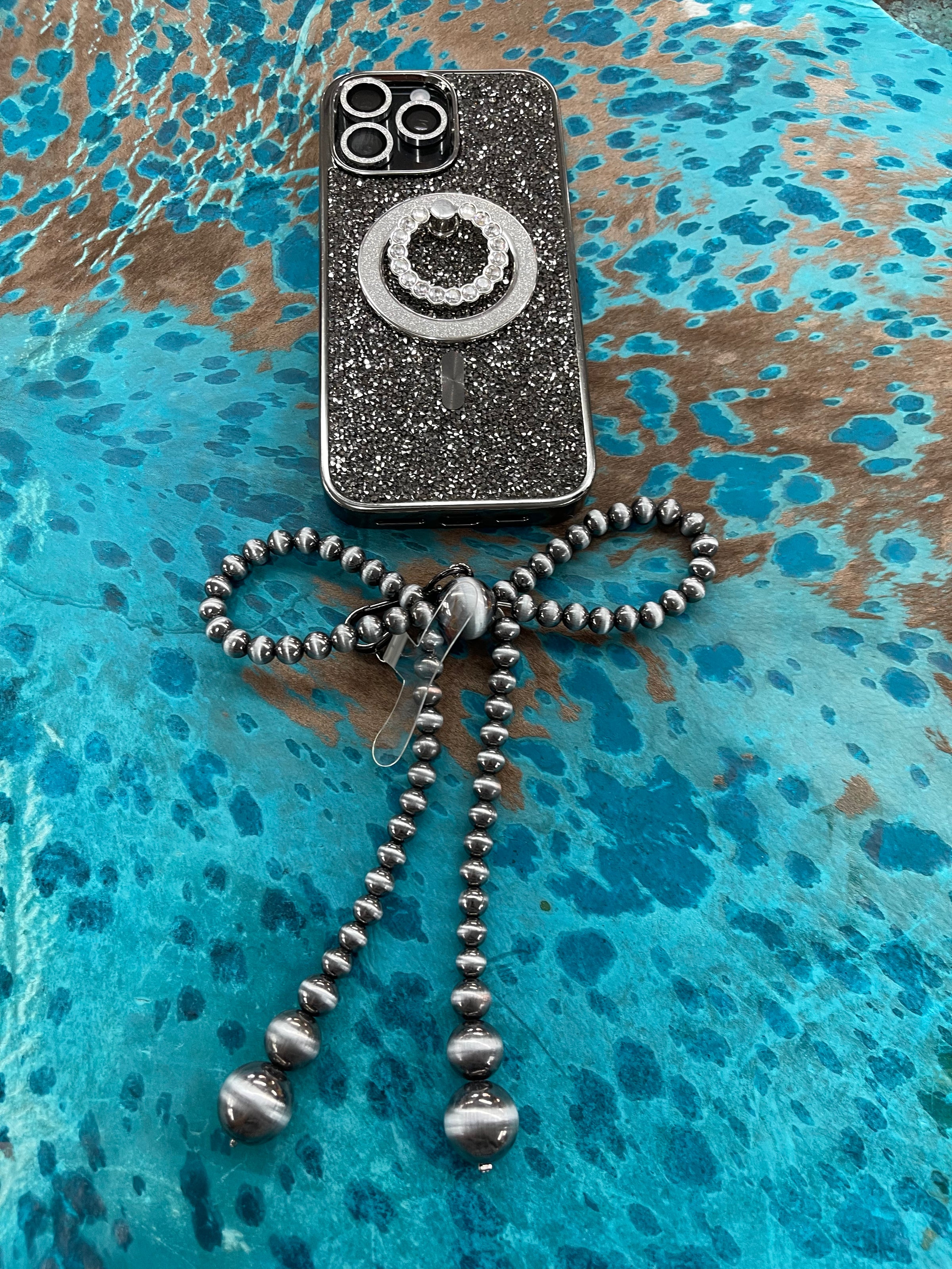Navajo pearl phone charm strap BOW