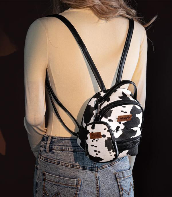 cow print mini backpack Mini WRANGLER cow backpack SET w/coin pouch – Southwest Bedazzle