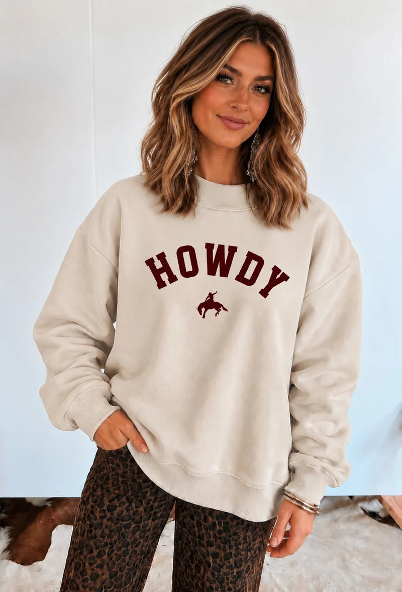 Wild Western Mock neck Howdy SWEATSHIRT