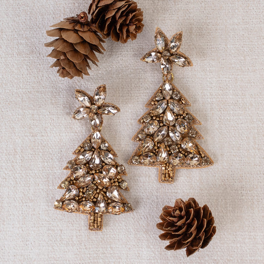 Christmas beaded earrings