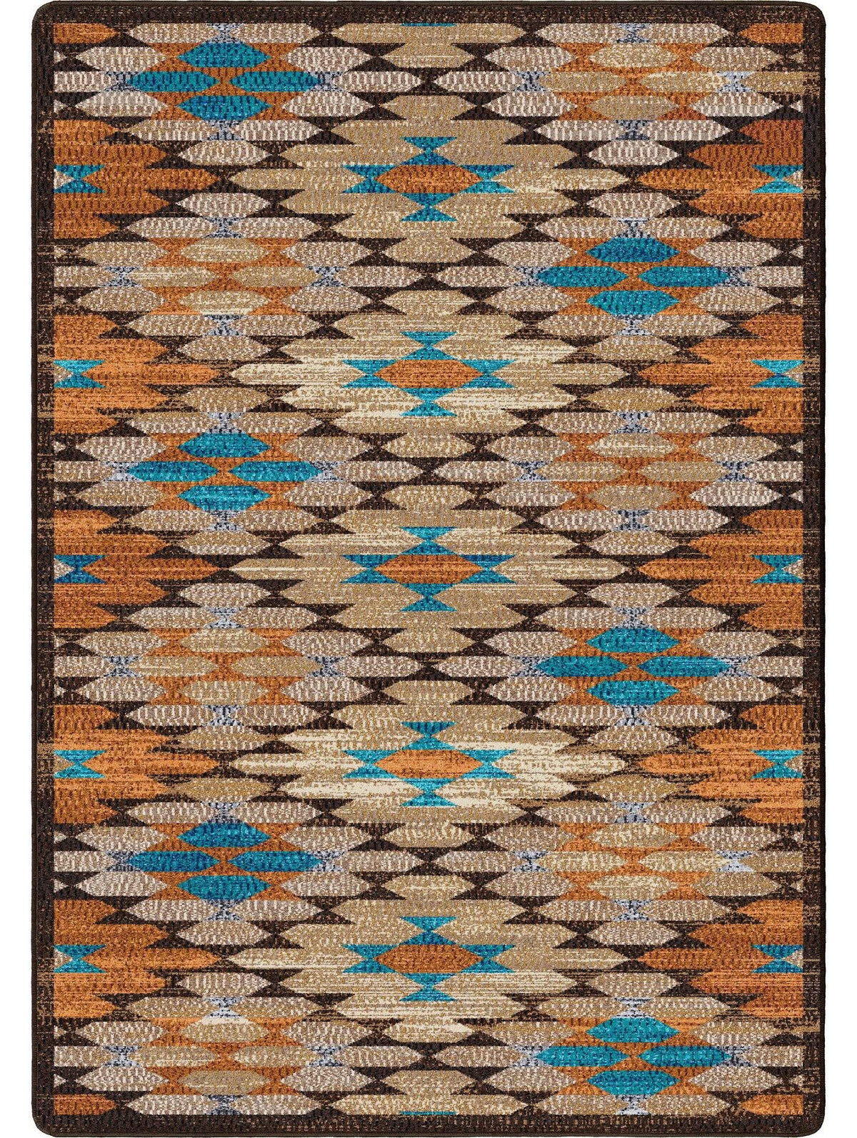 Rust Diamond Rug Diamond Path rust area RUG – Southwest Bedazzle