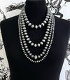 XL Navajo pearl layered necklace