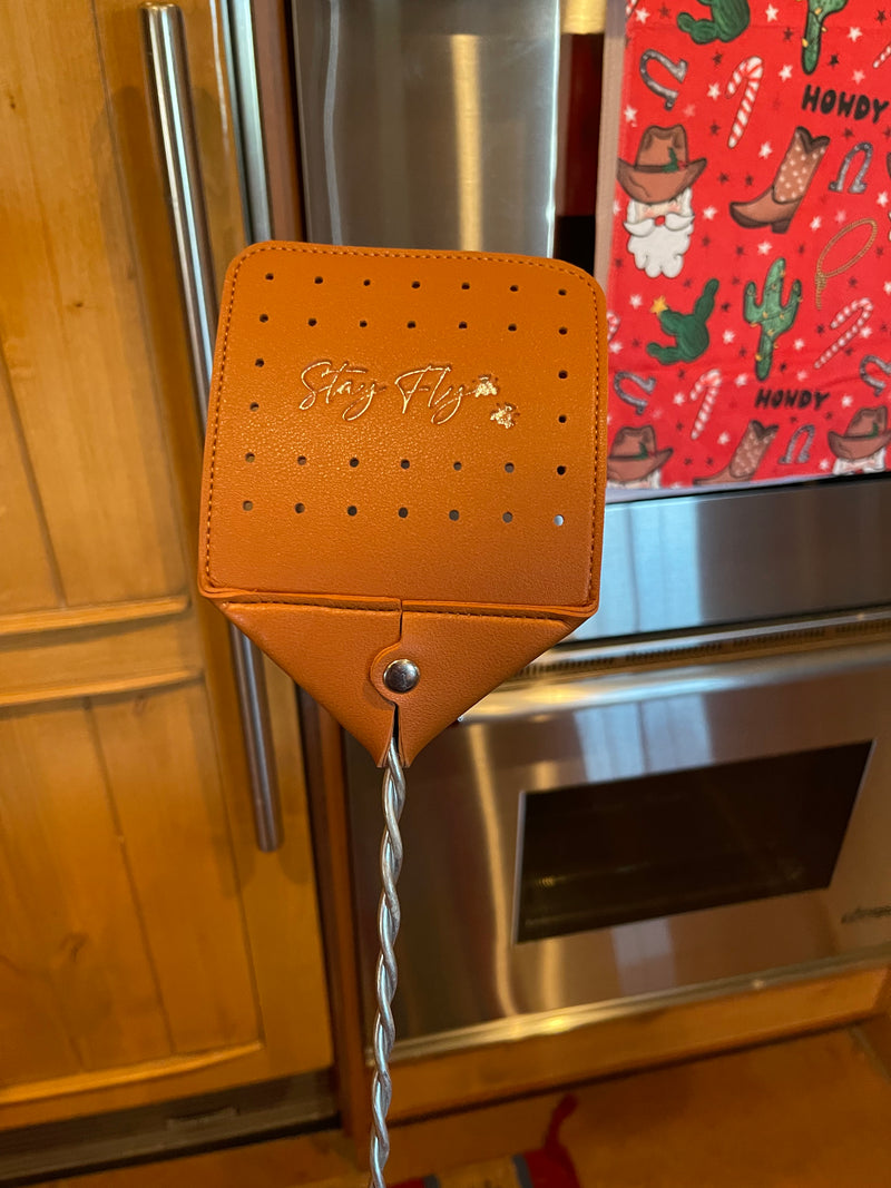 Leather fly swatter