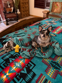 Western Minky throw blanket