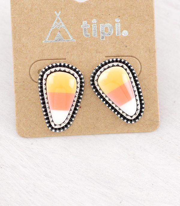 Halloween candy corn earrings