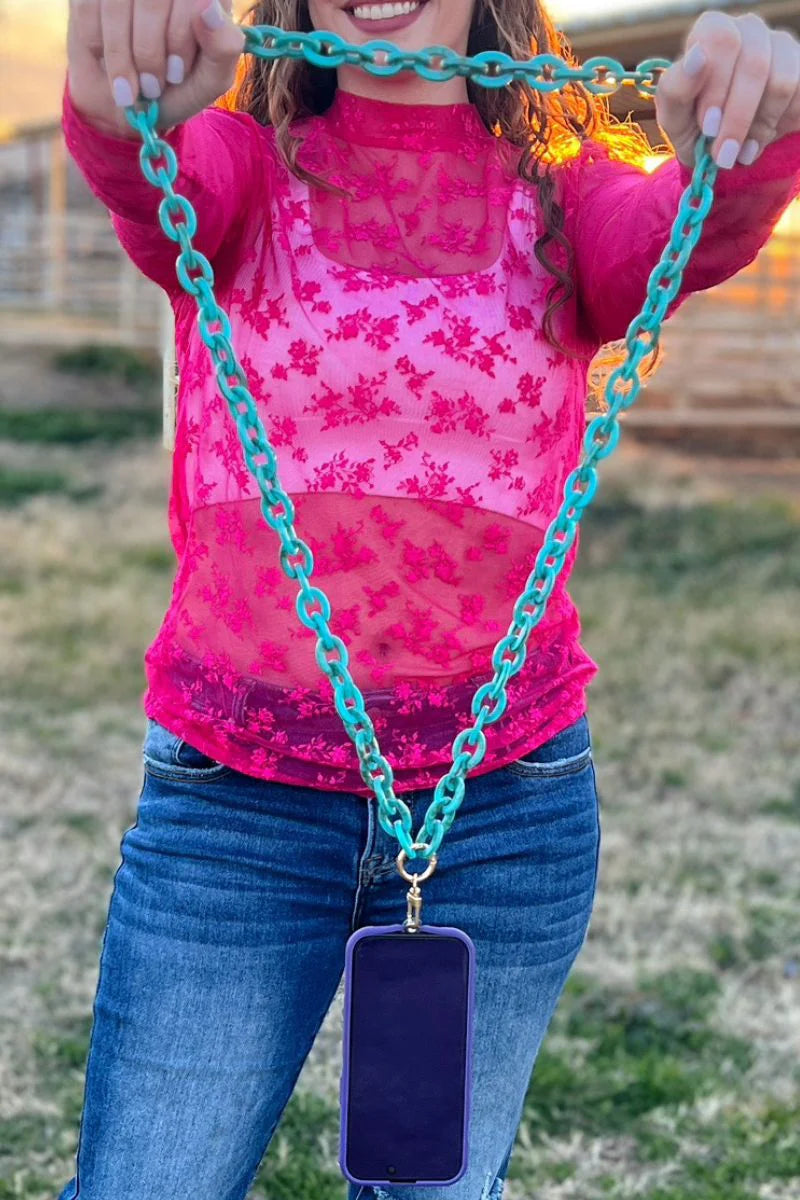 Turquoise attached at the hip chain