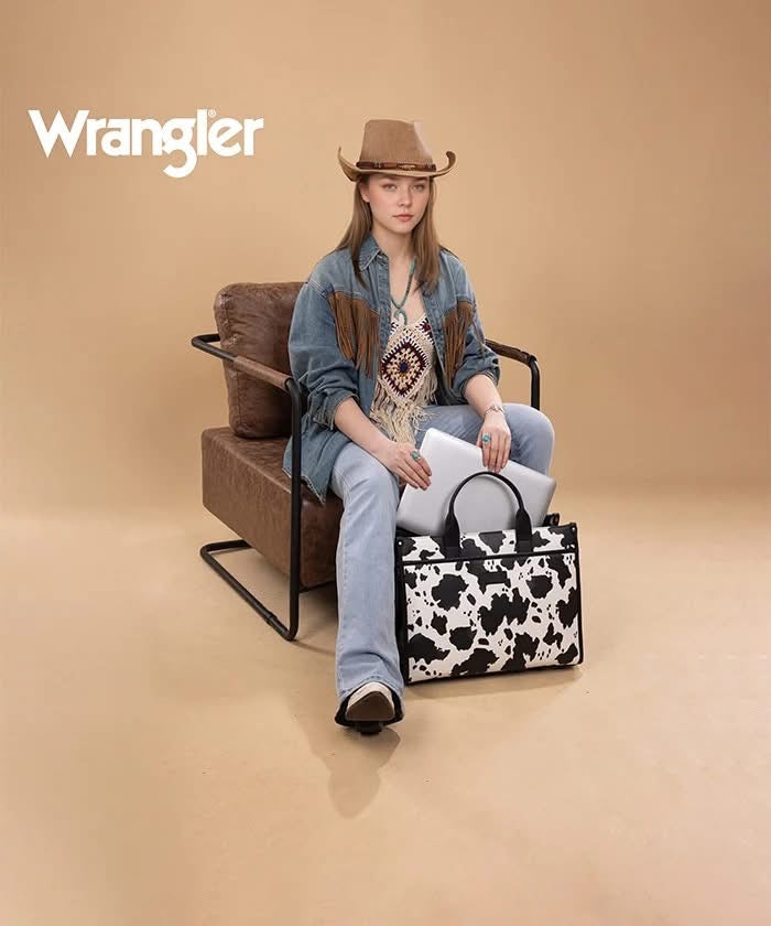 XL Wrangler WORK BAG🥰 in black w/turquoise chain