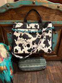 XL Wrangler WORK BAG🥰 in black w/turquoise chain