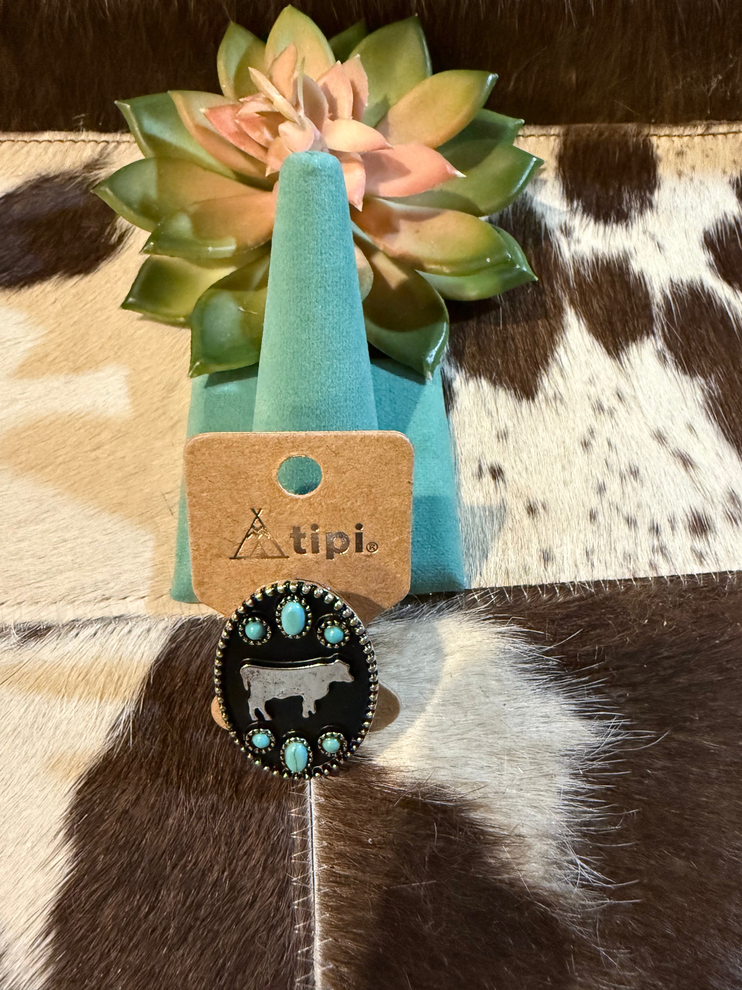 Western cow ring  cuff adjustable