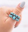 Turquoise cuff ring adjustable