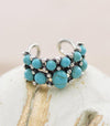 Turquoise cuff ring adjustable